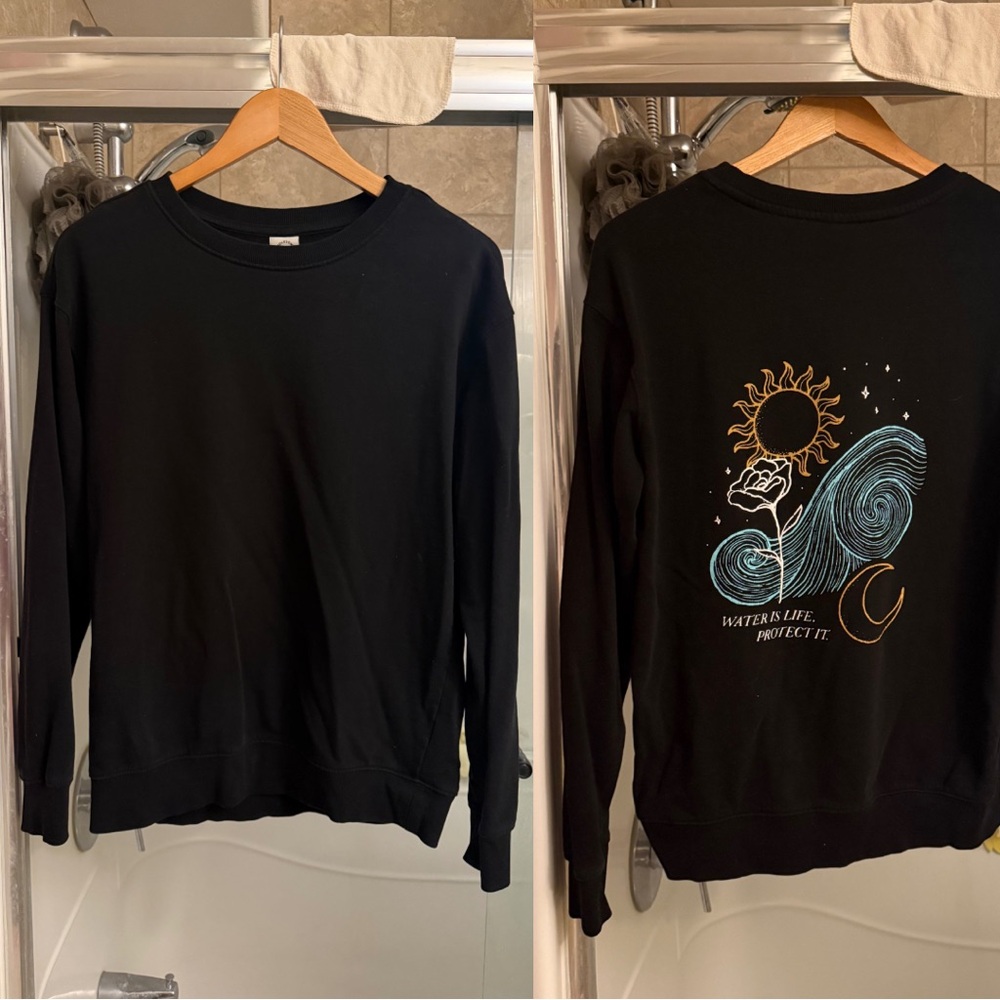 Black Graphic Sweater
